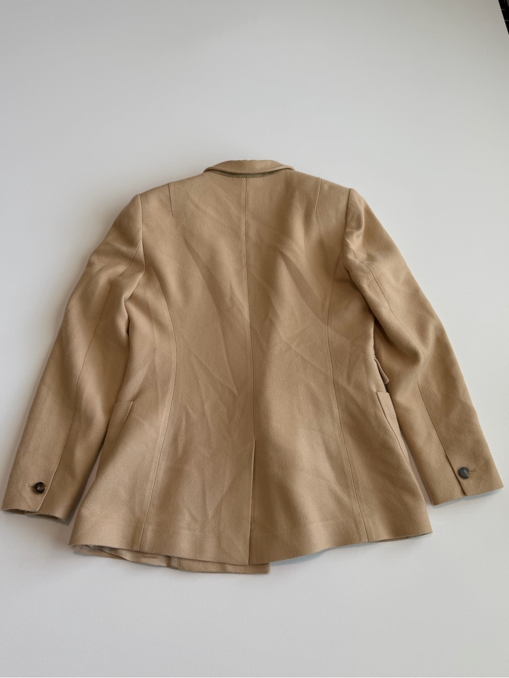 Reiss Larsson Double Breasted Blazer Women’s Size 8 Camel Twill Wool Tailored - Picture 6 of 13